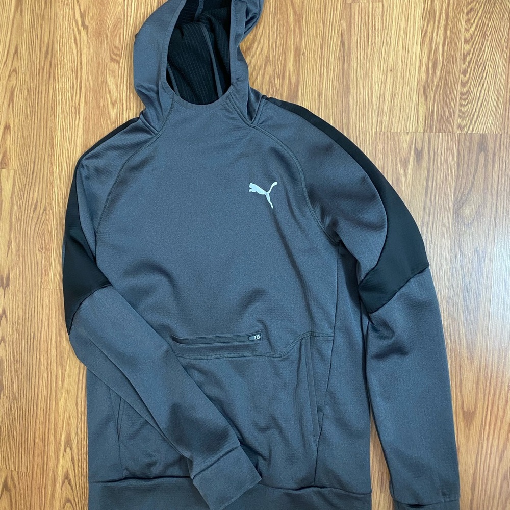 Puma Men's Charcoal and Black Performance Jacket